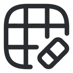 Grid Eraser SVG Icon
